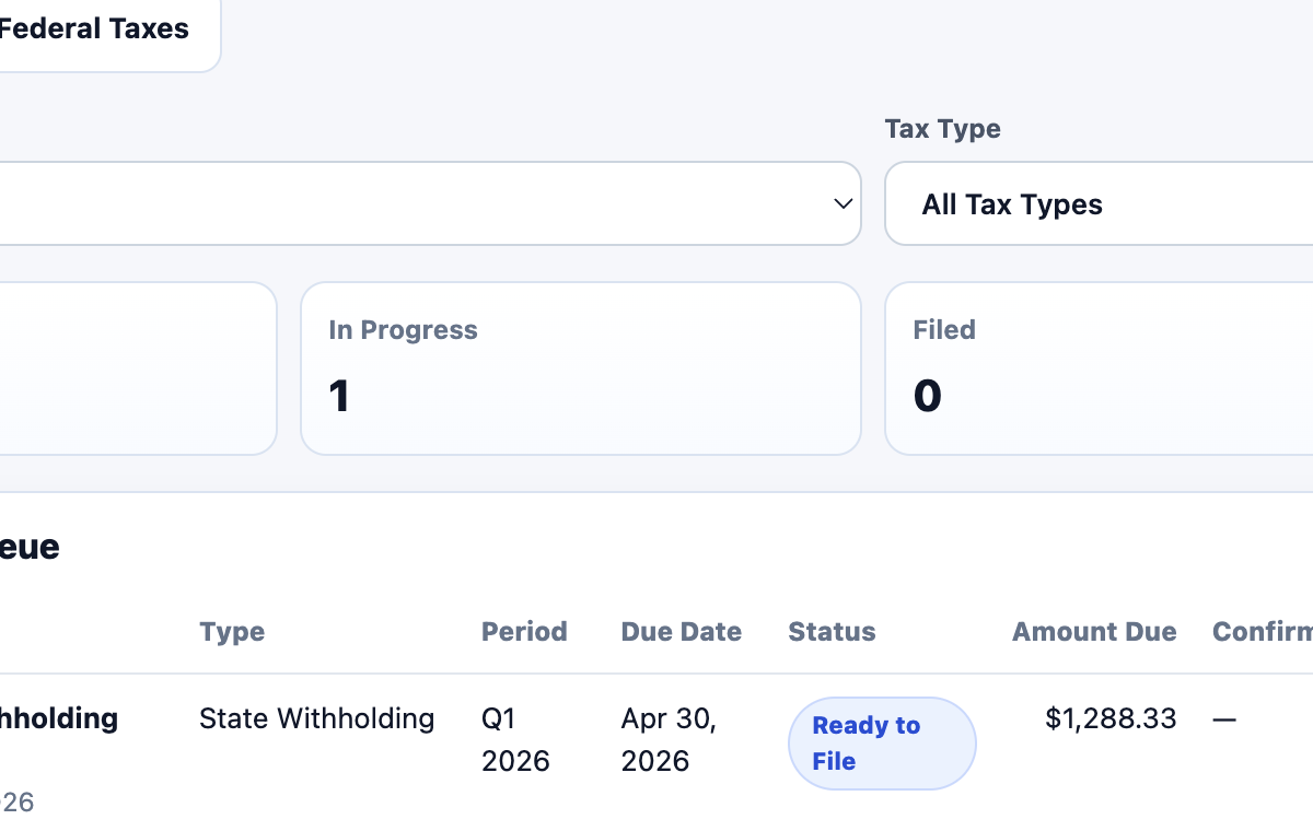 File Taxes screenshot